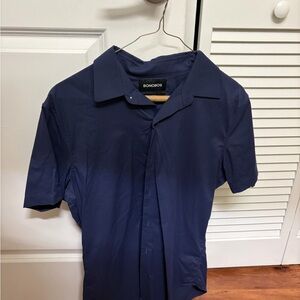 Bonobos Men's Deep Blue Casual Shirt size M tailored fit